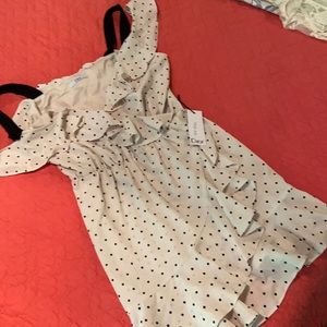 Ruffled mini polka dotted dress